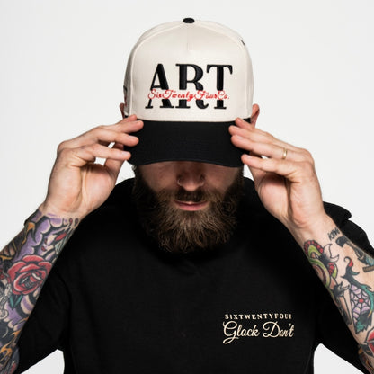 THE ART SNAPBACK || CRÉME + BLACK