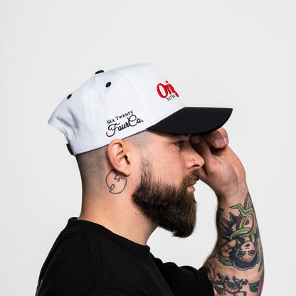 THE ORIGINAL SNAPBACK || WHITE + BLACK